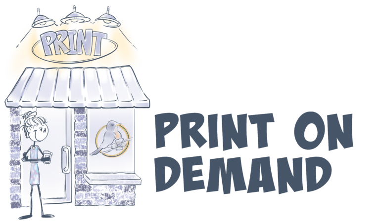 The logo of print on demand